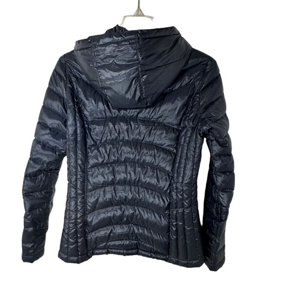 Andrew Marc Navy Blue Puffer Jacket Hooded Packable Lightweight Premium Down S - Picture 7 of 7